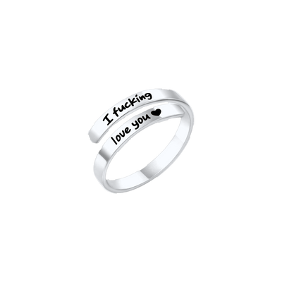 I f♡cking love you-ring i silver