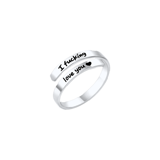 I f♡cking love you-ring i silver